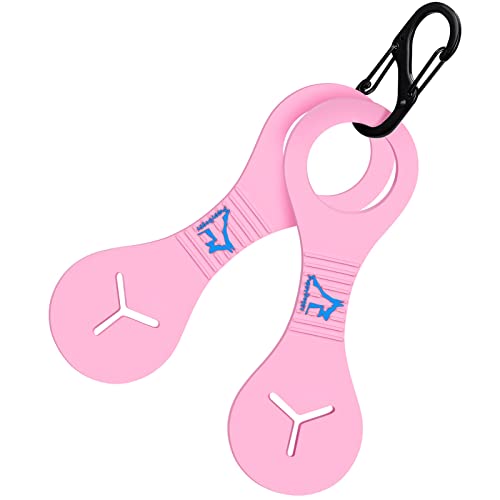 Image of Dog Poop Bag Holder for Leash Waste Bag Carrier Dog Poop Bag Dispenser for Walking Running Bicycle Accessory 2 pieces (Pink)