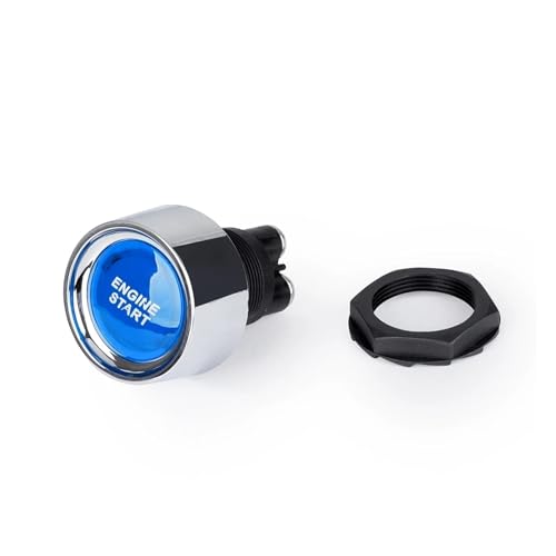 Bouton poussoir de démarrage de moteur de voiture 50A bleu 12V 24V