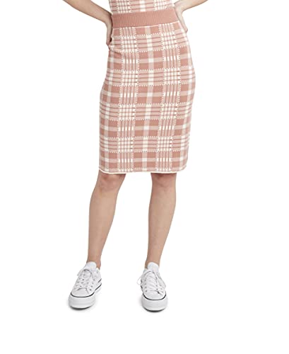 BCBGeneration Women s Sweater Knit Midi Skirt, Peach Multi, Medium