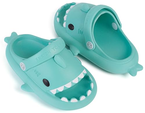 Image of KVbabby Kids Shark Slides Boys Girls Cloud Sandals | Cloud Sandals,Open Toe,Beach Pool Water Shoes,Slip-on,Lightweight,Non-Slip,Soft,Flexible,EVA Slippers