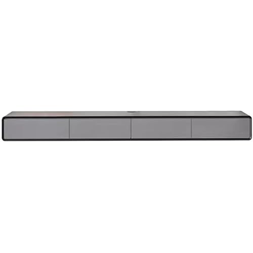 Floating TV Stand Floating TV Unit 62/78/94'' Wall Mounted TV Cabinet Wooden Entertainment Media Console Center Simple Living Room Bedroom Wall Mounted TV Stand Shelf(Black-A,160 * 24 * 20cm)