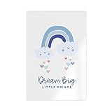 XYSWDD Dream Big Little Prince - Póster decorativo para habitación de bebé, lienzo decorativo para pared, póster decorativo para el hogar, bar, restaurante, garaje, cafetería, logotipo, regalo, 20 x