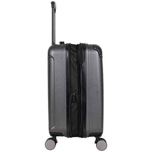 Kenneth Cole Reaction Continuum Hardside 8-Wheel Expandable Upright Spinner Luggage, Charcoal, 20-Inch Carry On #TOP2