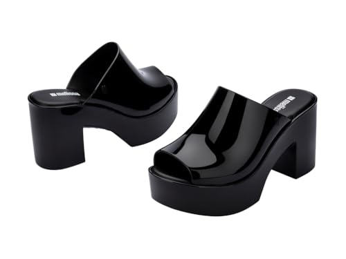 Image of Melissa Mule Heel Collection - Fashion Sandal for Women - Iridescent Comfortable Mule Style - High-Shine Upper with Bubblegum Scent - Chic and Sophisticated