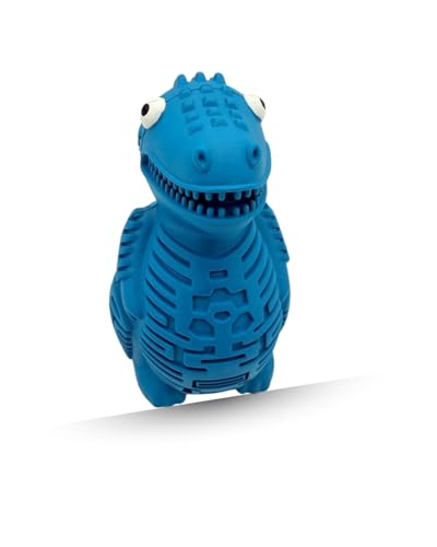 Generisch Hundespielzeug Gummi Dino – langlebiges Kauspielzeug für Hunde, Zahnpflege & Leckerli-Spielzeug, für kleine, mittlere & große Hunde