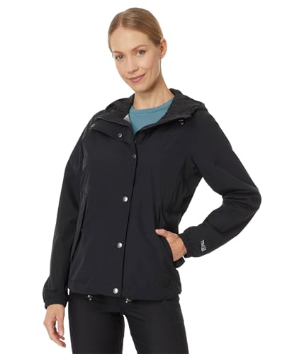 L.L.Bean Womens Mountain Classic Rain Jacket Black LG One Size