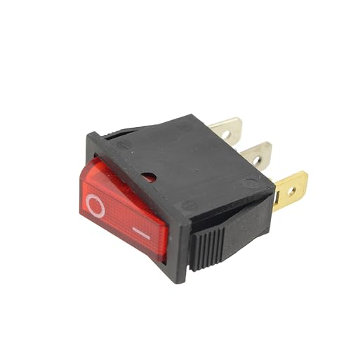 Interrupteur 3 cosses rouge pour centrale vapeur