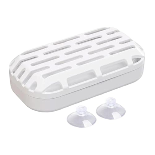 Folpus Collecteur de déjections pour Aquarium à Tortues, collecteur de déchets pour Reptiles, Toilettes faciles à Nettoyer avec ventouses pour Petits Animaux, Blanc