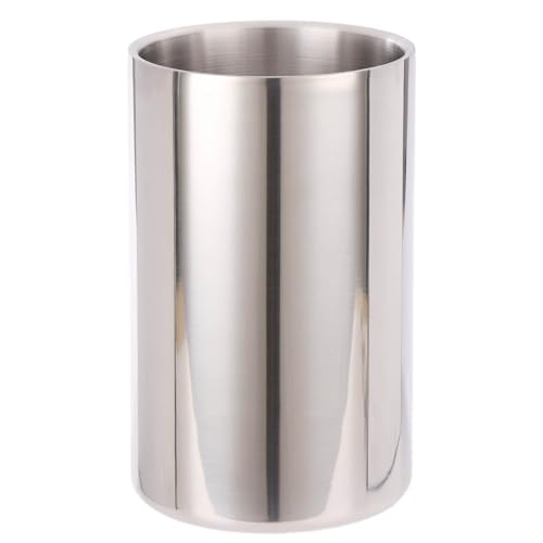 Double Wall Utensil Holder - 304 Stainless Steel Sleek Kitchen Utensil Holder for Countertop...