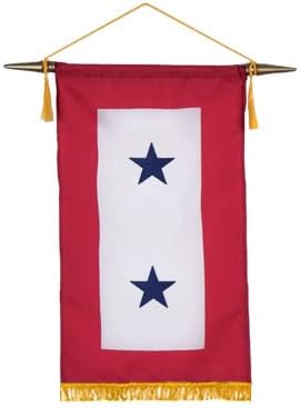Eder Flag Blue Star Service Banner 8X12 Inch 2 Star