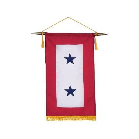 Eder Flag Blue Star Service Banner 8X12 Inch 2 Star Cover