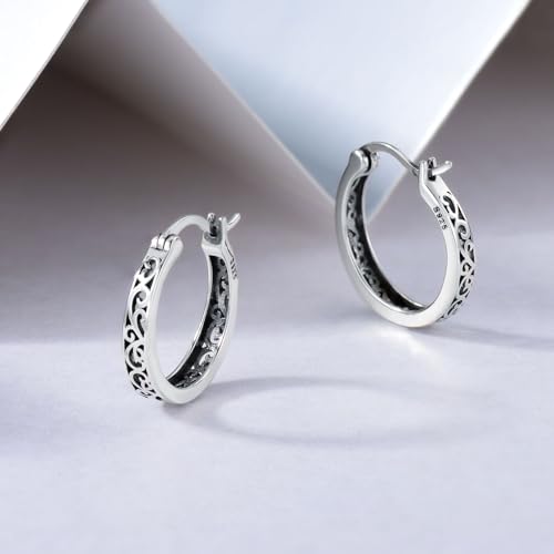 Sterling Silver Hoop Earrings Small Hoop Sun/Leaf/Triangle Huggie Earrings for Women Hypoallergenic2