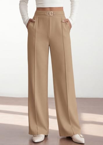 Image of PRETTYGARDEN Womens Dress Pants High Waisted Tailored Trousers