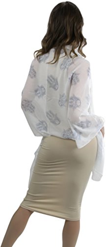 ToBeInStyle Women's Handprint Henna Lightweight Crinkle Scarf3