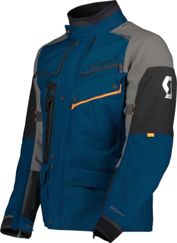 SCOTT Voyager Dryo Motorrad Jacke blau/grau 2025: Größe: XL (52/54)