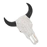 OSOLADY Bullenschädel Wanddekoration aus Robustem Handgefertigte Tierdeko für Wohnzimmer...