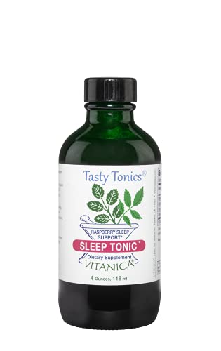 Vitanica Sleep Tonic, Natural Liquid Sleep Aid Supplement, Dr. Formulated, Relaxation and Calm Support for Adults, Stress Relief, Valerian Root, Lemon Balm, Passion Flower, Vegan, 4 Ounce