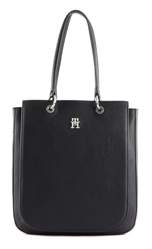 STILE ICONICO E INTRAMONTABILE: Questa shopper Tommy Hilfiger originale conquista grazie al design intramontabile e il taglio classico; Il punto di forza di questa elegante borsa è il monogramma TH