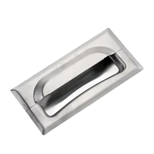Stainless Steel Concealed Handle Kitchen Cabinet Door Drawer Embedded Handle Invisible Industrial Buckle 1Pcs