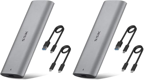 Caja externa SSK para SSD M.2 NVMe USB 3.2 Gen 2 2 unidades miniatura 1