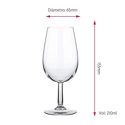 Jogo de Taças de Vidro ISO Bourbon Degustação Para Vinho 210ml 2 Pcs - Ruvolo
