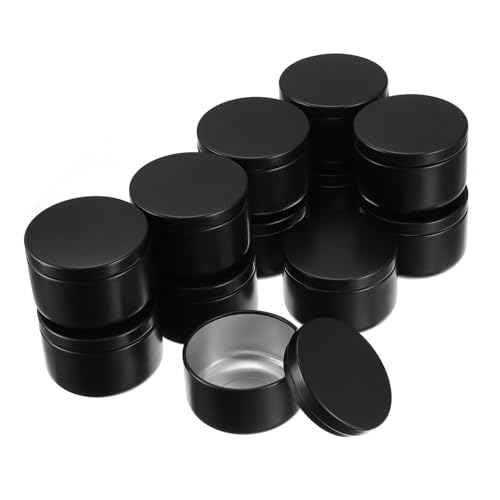 Latas redondas de aluminio PRETYZOOM para hacer velas hechas a mano: 12 botes de 50 ml duraderos 2