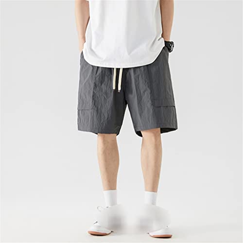 Short ample taille élastique avec cordon YangRy couleur gris