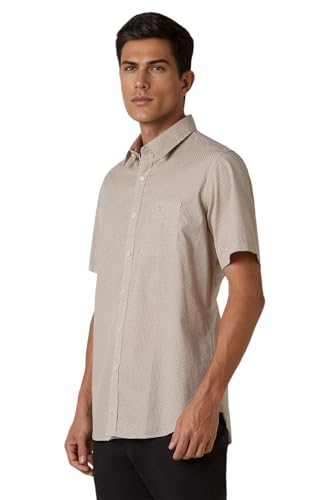 Image of Van Heusen Casual Printed Shirt for Men| Premium Cotton| Half Sleeves| Slim Fit |Breathable Fabric