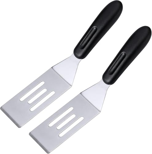 2 X Pampered Chεf Mini-Serving Spatula 2622, Pampered Mini Chef Stainless Steel Cutter and Turner for Serving, Flipping, Small Icing, Metal Grill Spatula for Brownies, Pancakes, Pie, Cookies etc. (2)