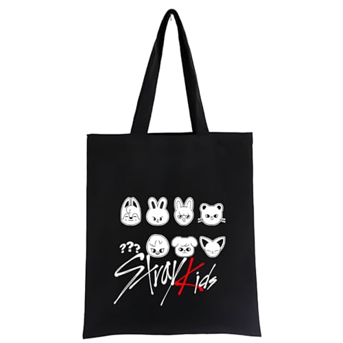 GNHG Bolsa Stray Kids,bolso de mano, regalo para fans de Stray Kids, 40 x 34 cm