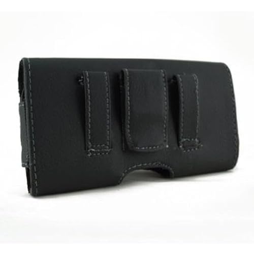 Case Belt Clip Leather Holster Compatible with Cricket Debut Flex Flip/Boost Mobile Summit Flip, Cover Loops Pouch Carry Protective - Thumbnail 4
