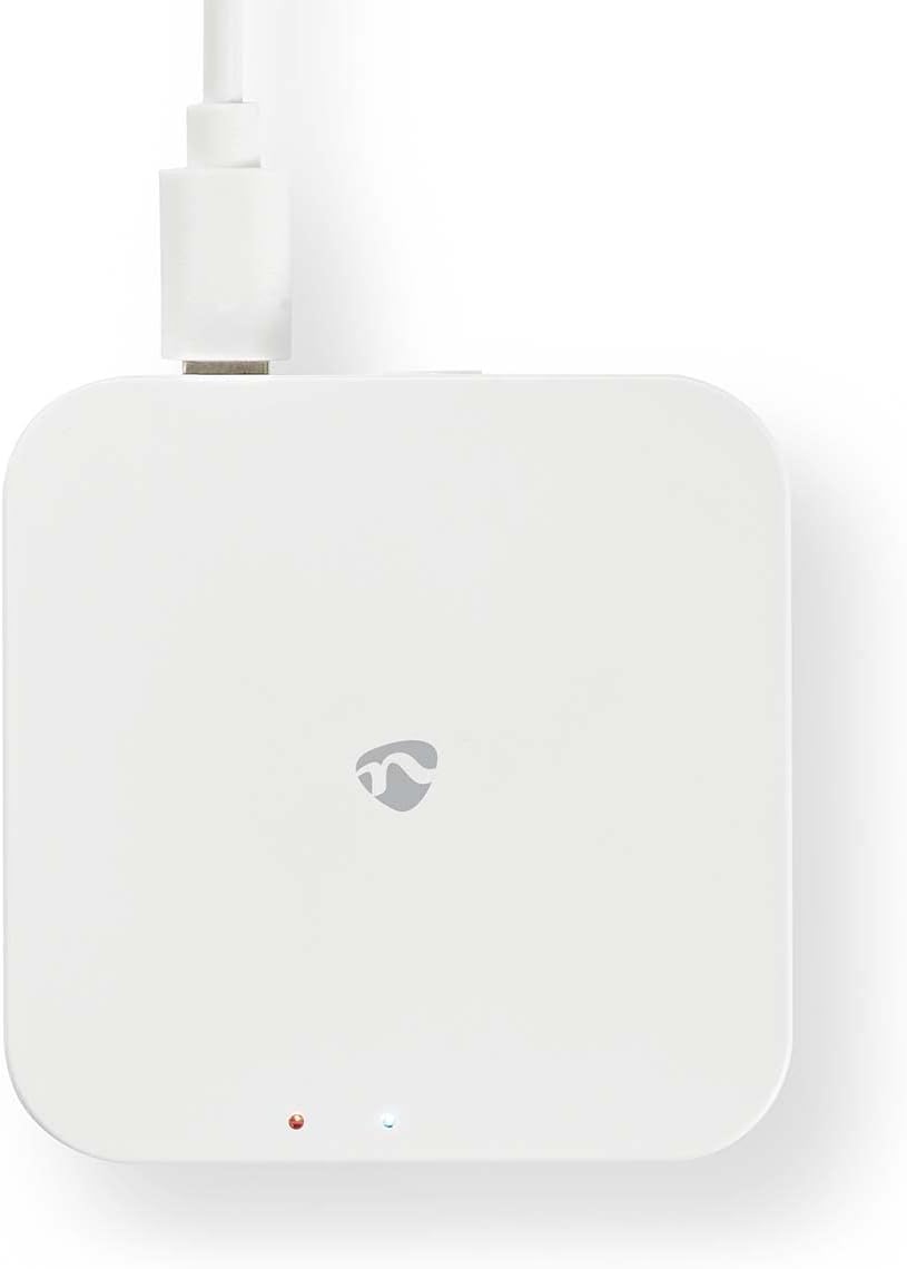 Top view of NEDIS Zigbee Gateway with indicator lights