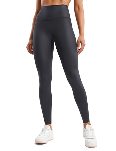 Image of CRZ YOGA Matte Faux Leather Leggings 28 inch | Extremely Soft, Gentle Compression, Casual, High Waisted, for Women