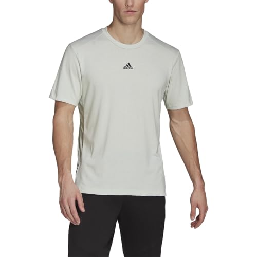 adidas Mens AEROREADY Yoga TEE, linen green, M