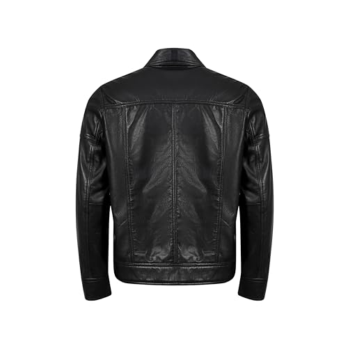 Rauly Polo Collar Premium Leather Jacket Men - Old School Classic Style Everyday Wear Real Lambskin Mens Leather Jacket4