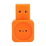 Micrófono mini USB, micrófono capacitor para chat de voz para computadora portátil, micrófono portátil para traducción de entrada de sonido, búsqueda por voz, chat en red, conferencia,(naranja)