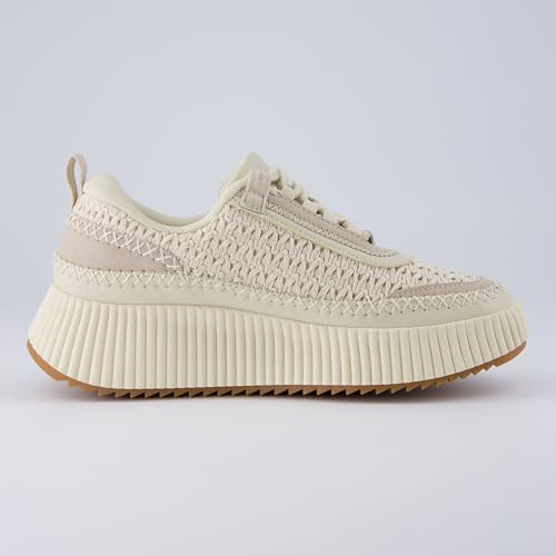 CUSHIONAIRE Women's Loop Lace up Woven Platform Sneaker +Comfort Foam, Wide Widths Available4