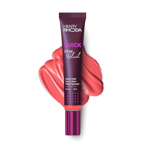 Image of Hilary Rhoda Quick Cream Blush | Red | Long-Lasting & Buildable Liquid Blush | Highly Pigmented | Lightweight & Easy to Blend | For All Skin Types | (Red Alert) - 20ml
