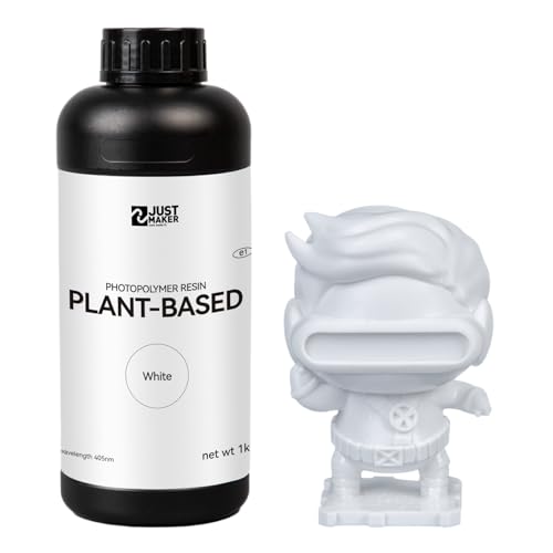 JUSTMAKER 3D Printer Resin Plant-Based Resin, Safe and Odorless Resin, 405nm Standard...