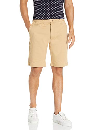 Louis Raphael Men's Slim Fit Flat Front Super Twill Stretch Cotton Short