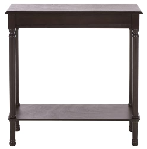 SAFAVIEH Furniture - Tinsley Rectangle Console Table - Dark Chocolate - Solid Wood - Farmhouse...