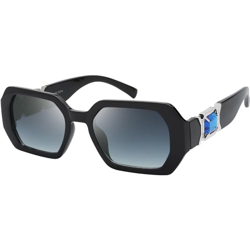 The Fresh Trendy Women Hot Fashion Rhinestones Sunnies Sunglasses - Exquisite Packaging - FR17406R