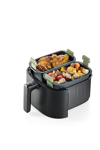 Lékué Panier rectangulaire en silicone pour friteuse à air Air Fryer, 20 cm – Image 6