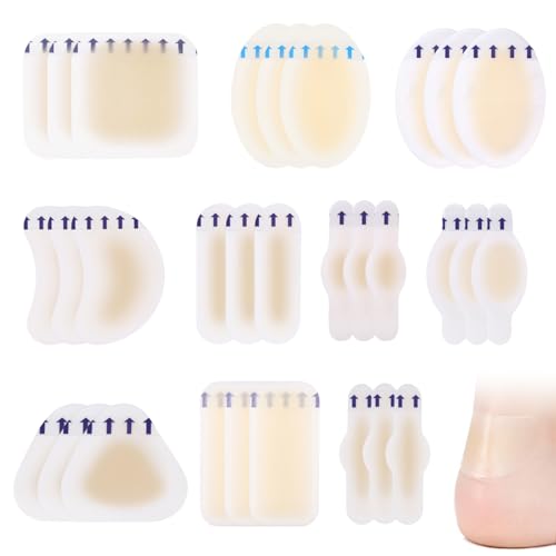 30 Pack Blister Plasters Blister Prevention Blister Plasters for Feet Invisible Waterproof Blister Plasters Heel for Heels Toes and Skin Protection Waterproof Blister Protector