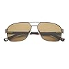 Ted Baker TMS215 Men's Fashion Navigator Polarized Sunglasses, UV400 Protection, 60 mm, Dark Gunmetal #1
