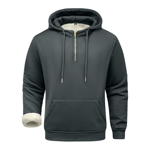 Ymosrh Men's Casual Hoodies, Pullover Fleece Fall Winter Long Sleeve Warm Hooded Sweatshirts, S-3XL
