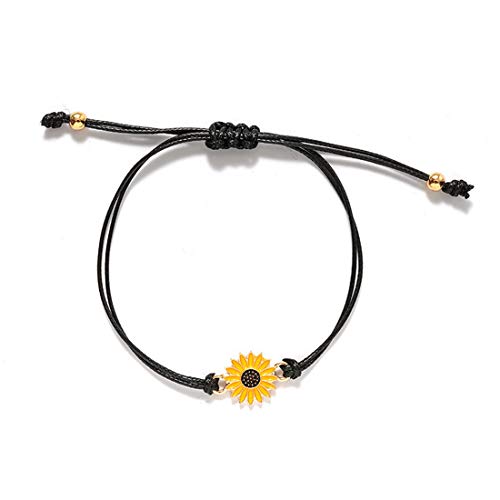 Sipelaty Pinky Pomise Distance Matching Bracelets For Best Friends Women Girls Sunflower Boho Bracelet Friendship Jewelry Birthday Gifts For Girls With Gift Card #TOP2