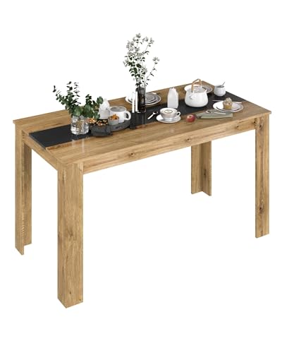 Amveya Table Salle à Manger 6 Personnes, Table a Manger Bois 4 Personnes en Panneaux assemblés(110 x 70 x 75 cm)