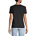 Lands' End Womens Short Sleeve Relaxed Supima Cotton Crew Neck T Shirt Black Regular X-Large