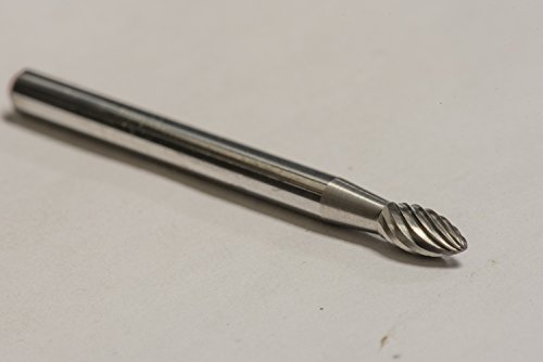 Fresa de carburo sólida corte simple 1/8" x 1/4" miniatura 1